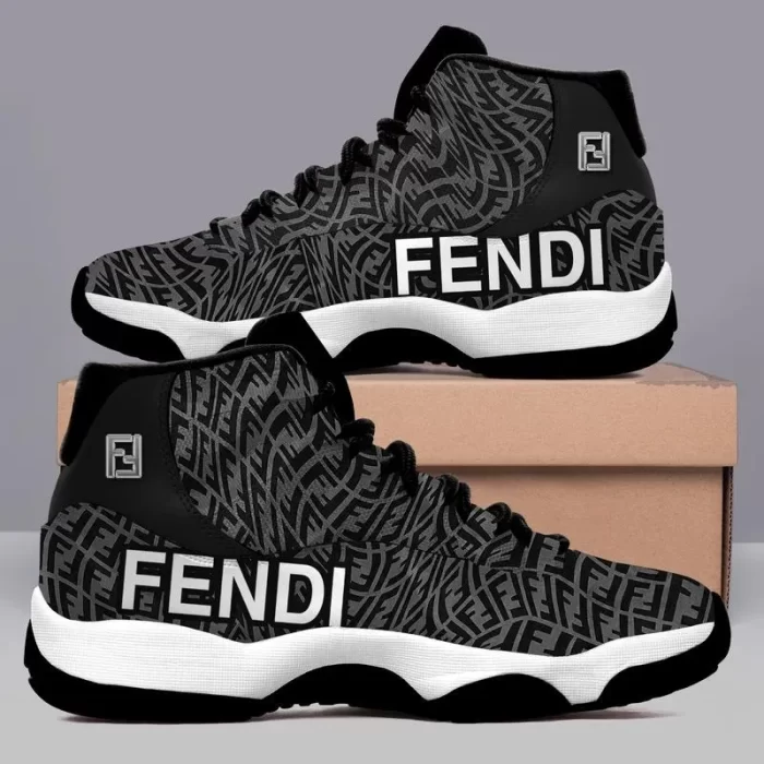 Fendi Black Air Jordan 11 Sneakers Shoes JD11082