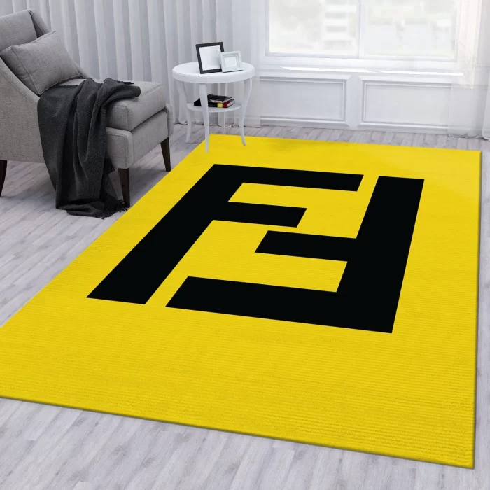 Fendi Fashion Brand Area Rug Living Room Area Rug Carpet Family Gift Decor RR2827