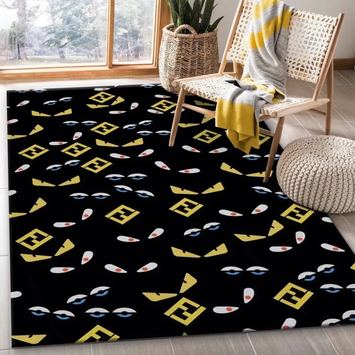Fendi Fashion Logo Limited Luxury Brand Area Rug Carpet Floor Decor RR3155