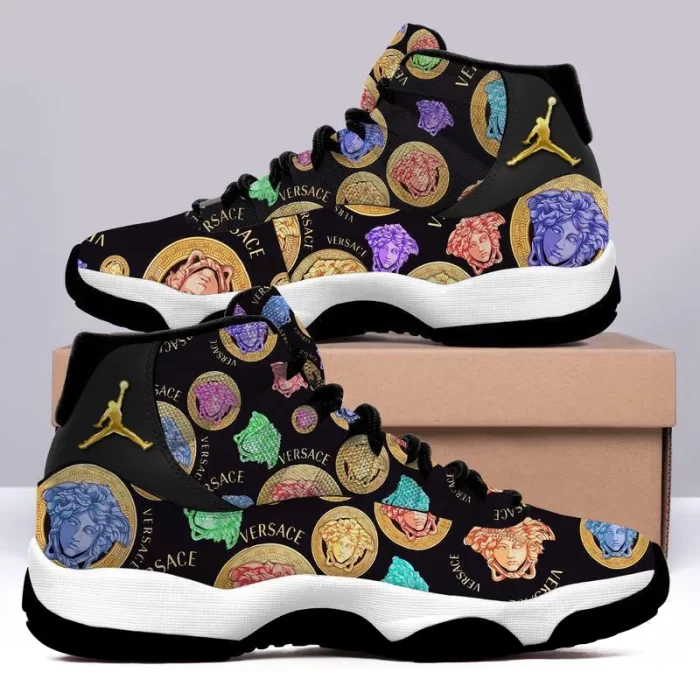 Gianni Versace Colorful Air Jordan 11 Sneakers Shoes JD11076