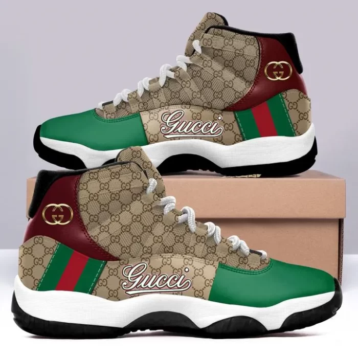Gucci Air Jordan 11 Sneaker Form Jordan 11 Sneaker Gucci Sneakers Gift For Gucci Fans JD11106