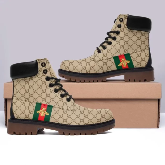 Gucci Bee Beige Luxury Brand Boots Premium DCB009