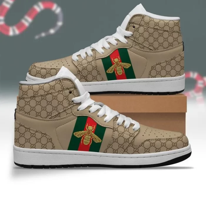 Gucci Bee High Air Jordan Sneakers Shoes Air JD High Top  TAJ1033