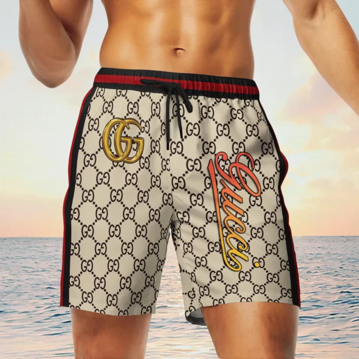 Gucci Beige Luxury Brand Premium Fashion Shorts For Men