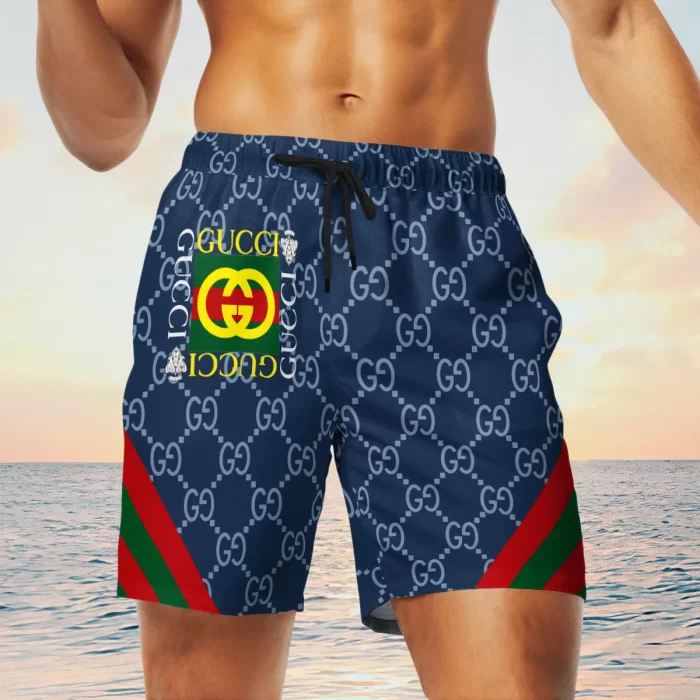Gucci Blue Luxury Brand Premium Fashion Shorts For Men