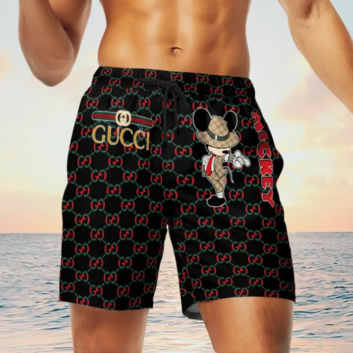 Gucci Mickey Mouse Disney Luxury Brand Premium Fashion Shorts For Men