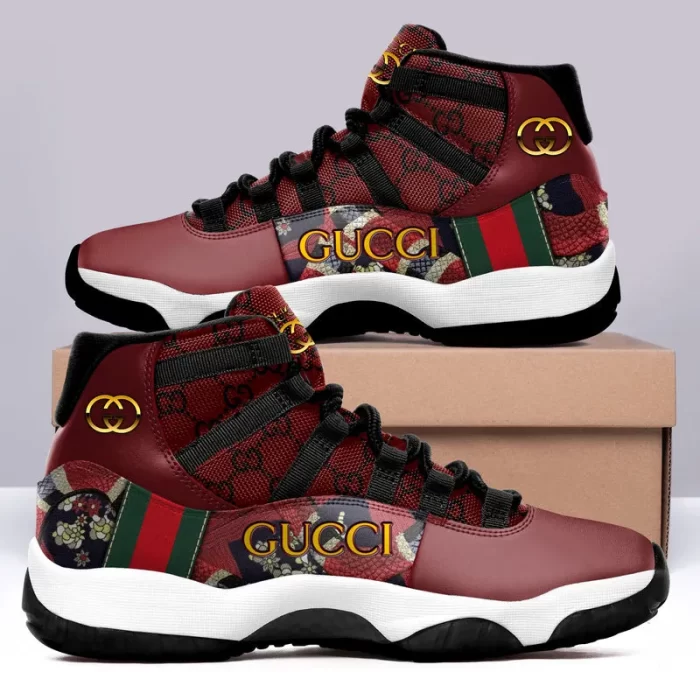Gucci Red Air Jordan 11 Sneakers Shoes JD11058