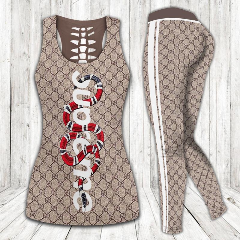 Gucci-Supreme-Snake-Tank-Top-Leggings-Set-Luxury-Brand-For-Women-Yoga-Gym Gucci Supreme Snake Tank Top Leggings Set Luxury Brand For Women Yoga Gym