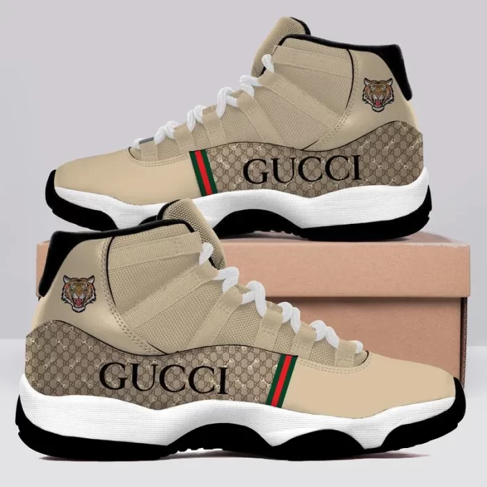 Gucci Tiger Brown Air Jordan 11 Sneakers Shoes JD11057