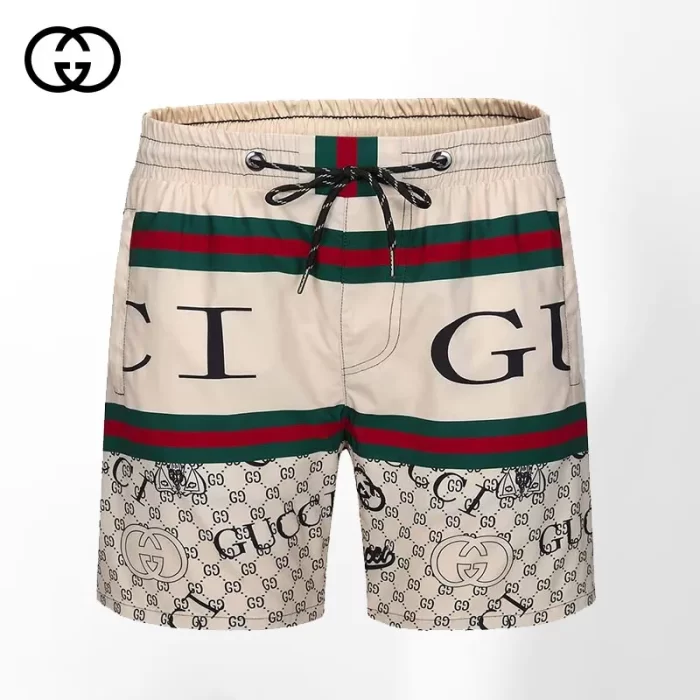 Gucci White Luxury Pants All Over Print Shorts For Men