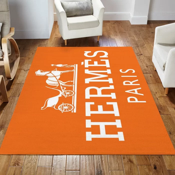 Hermes Fashion Logo Limited Luxury Brand Area Rug Carpet Floor Decor RR3142