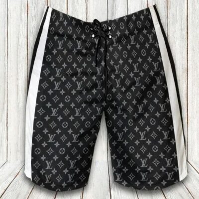 Louis Vuitton Black Fashion Logo Luxury Brand Shorts For Men