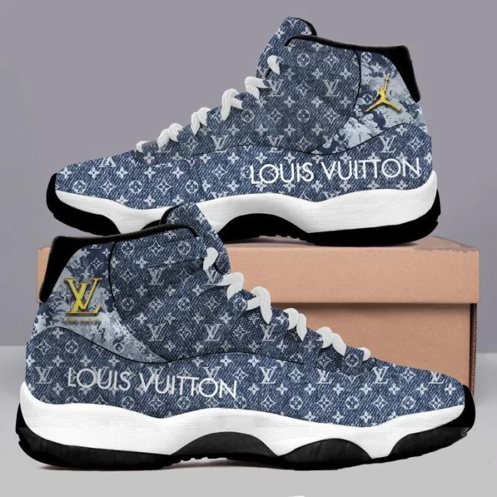 Louis Vuitton Blue Air Jordan 11 Shoes LV Sneakers Gifts JD11041