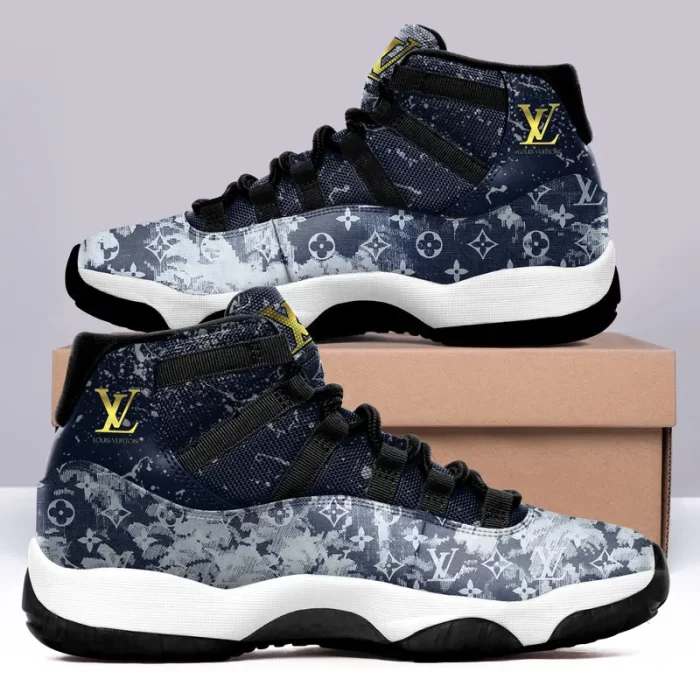 Louis Vuitton Blue Air Jordan 11 Sneakers Shoes LV JD11040