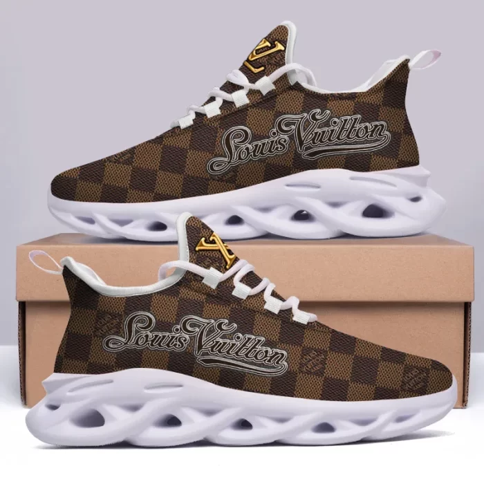 Louis Vuitton Brown Pattern Max Soul Shoes Luxury Brand MSS012