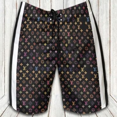 Louis Vuitton Dark Fashion Logo Luxury Brand Shorts For Men
