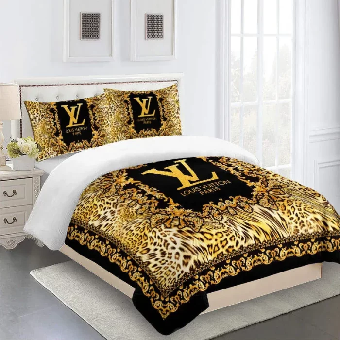 Louis Vuitton Fashion Logo Limited Luxury Brand Bedding Set BS432