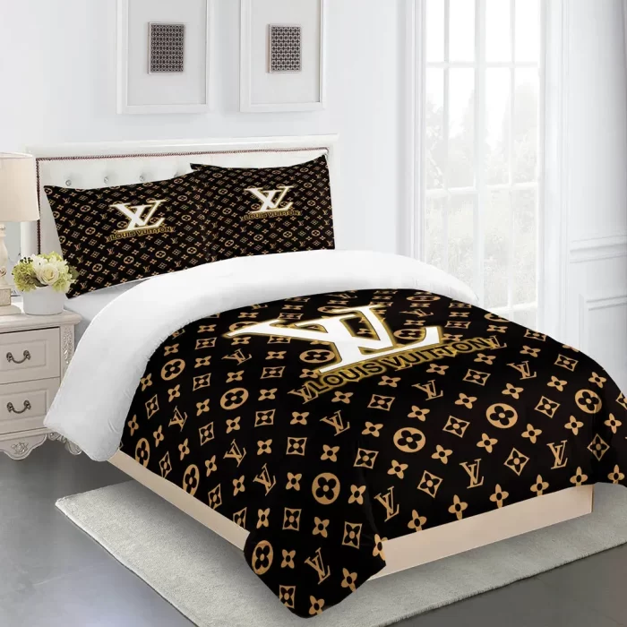 Louis Vuitton Fashion Logo Limited Luxury Brand Bedding Set BS435
