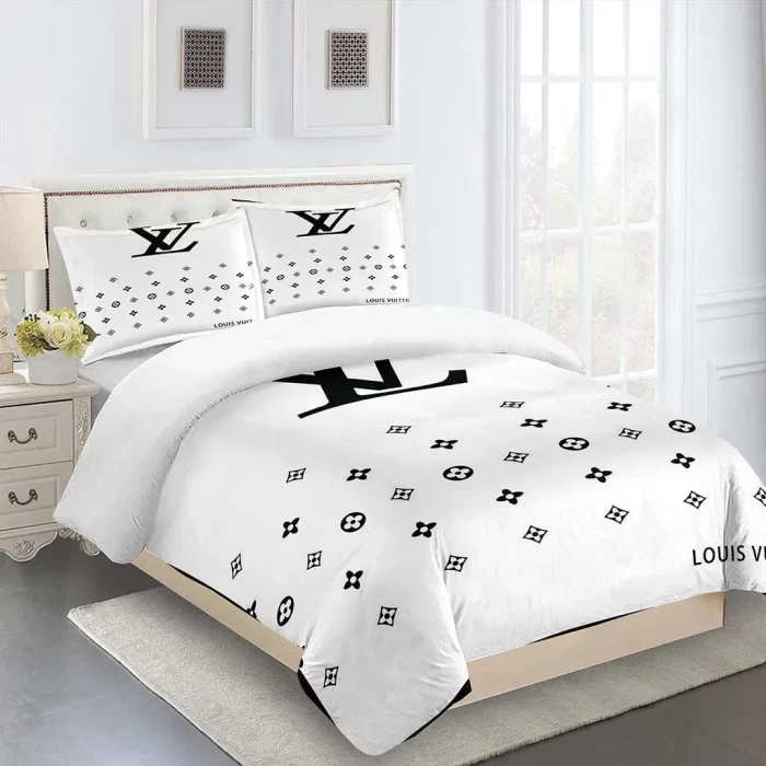 Louis Vuitton Fashion Logo Limited Luxury Brand Bedding Set BS436