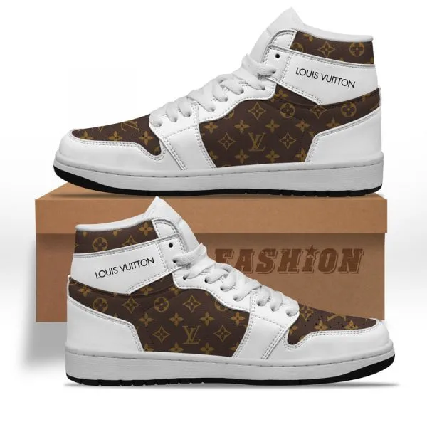 Louis Vuitton LV Monogram White High Air Jordan Sneakers Shoes  TAJ1024