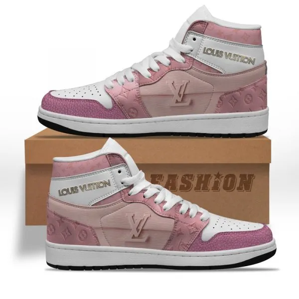 Louis Vuitton LV Pink High Air Jordan Sneakers Shoes  TAJ1027