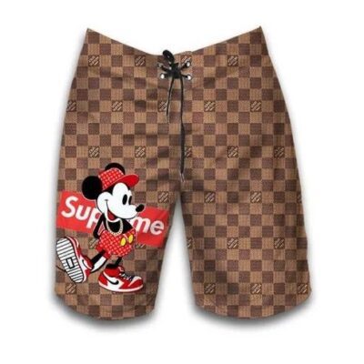 Louis Vuitton Mickey Luxury Brand Logo Premium Fashion Shorts For Men