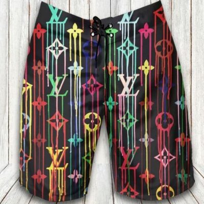 Louis Vuitton New Colorful Fashion Logo Luxury Brand Shorts For Men