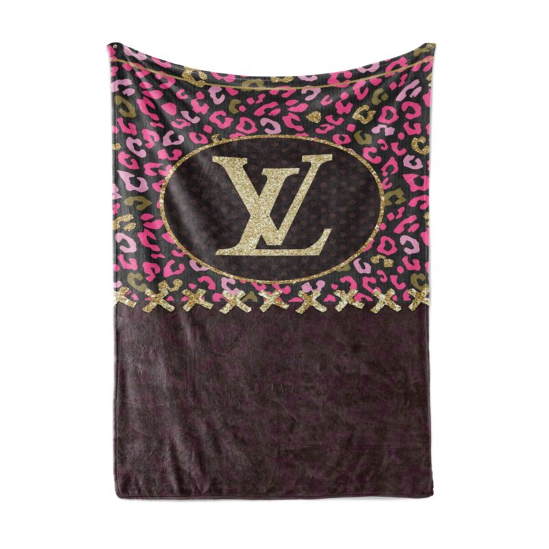 Louis Vuitton New Logo Luxury Brand Premium Fleece Sherpa Blanket Sofa Decor BL3131