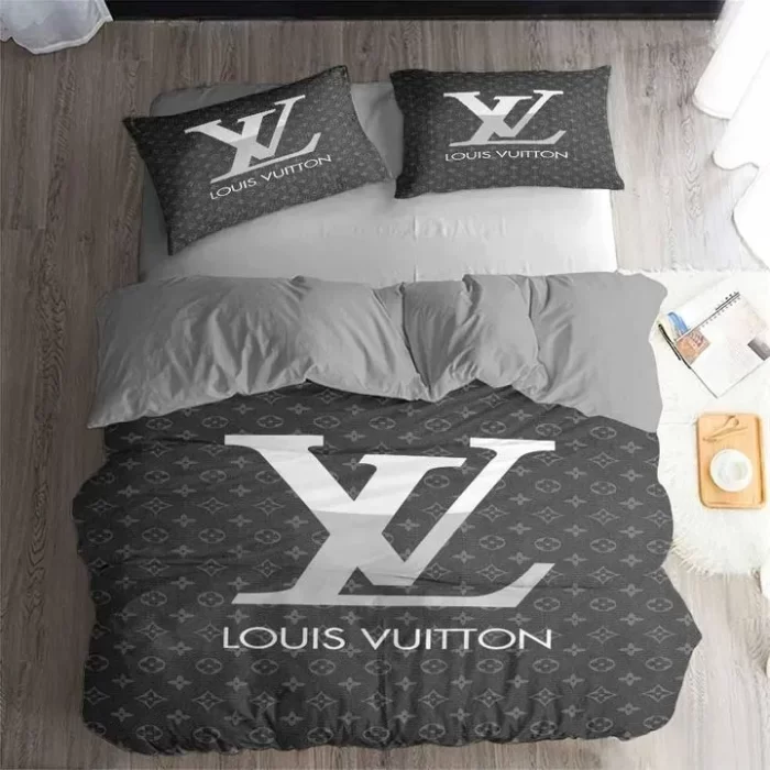 Louis Vuitton Printed Bedding Sets Duvet Cover Luxury Brand Bedding Decor BS381