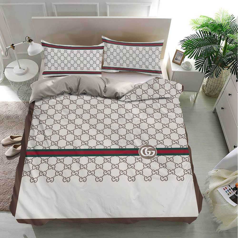 MK Gucci New Luxury Brand Bedding Set Bedspread Duvet Cover Set 1