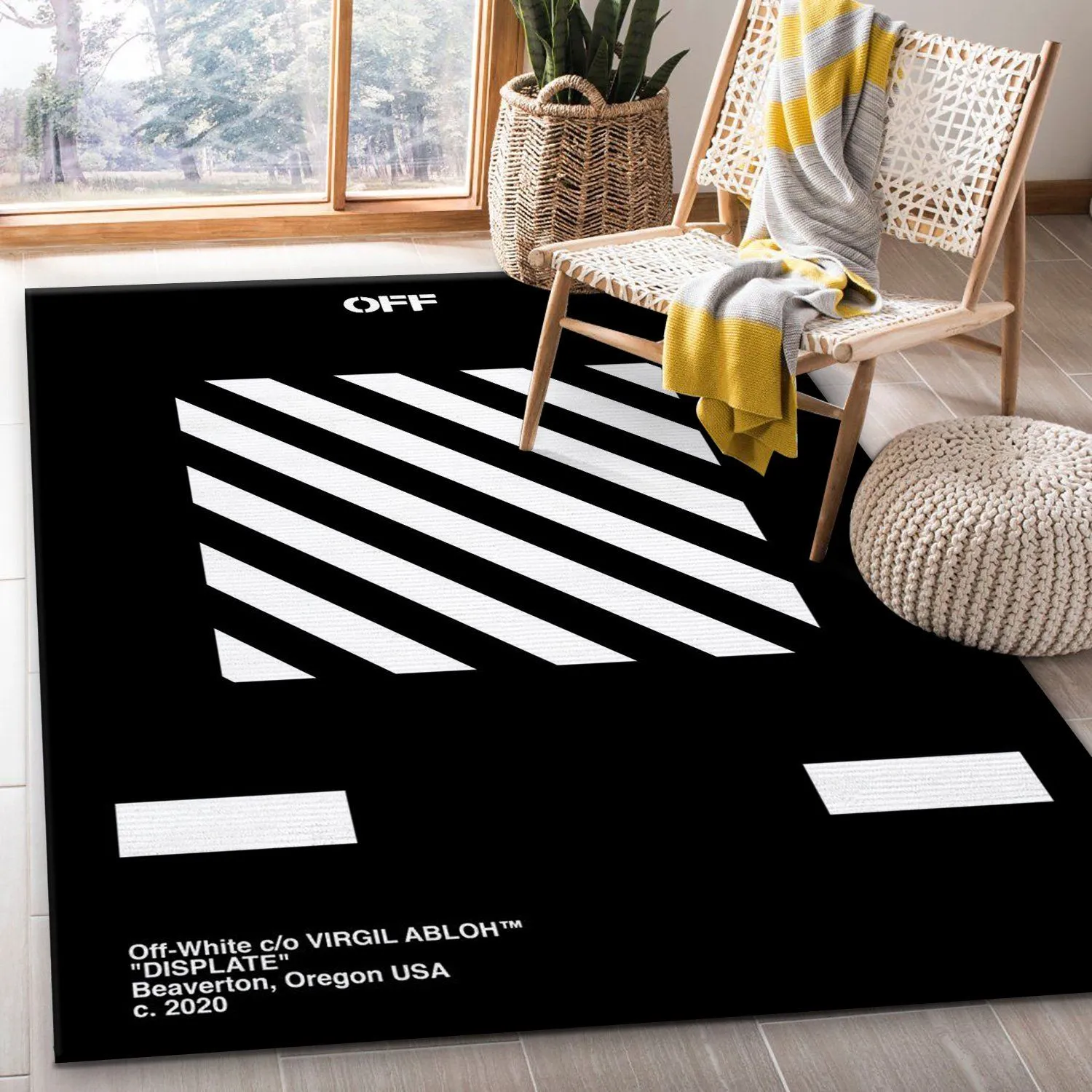 Off-White-Displate-Stripes-Area-Rug-Fashion-Brand-Rug-Floor-Decor-Floor-Decor-RR2908 Off-White Displate Stripes Area Rug Fashion Brand Rug Floor Decor Floor Decor RR2908