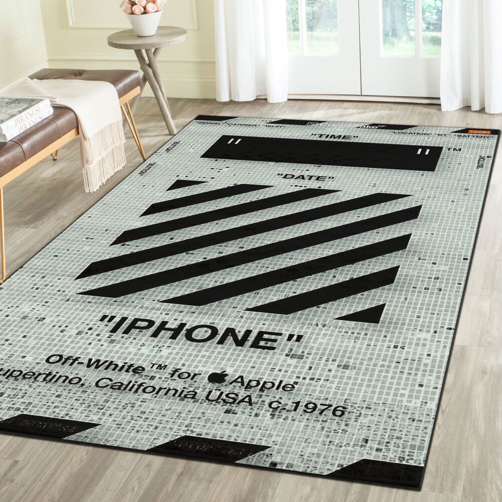 Off-White-phone-Luxury-Brand-Premium-Logo-Area-Rug-Carpet-Floor-Decor-RR2722 Off-White ?phone Luxury Brand Premium Logo Area Rug Carpet Floor Decor RR2722