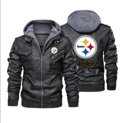 Pittsburgh Steelers Black Brown Leather Jacket LJ2239
