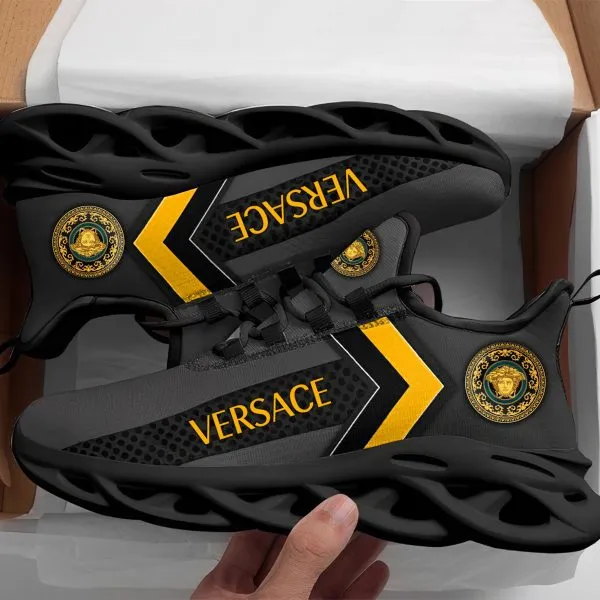 Versace Black Premium Max Soul Shoes Luxury Brand MSS007