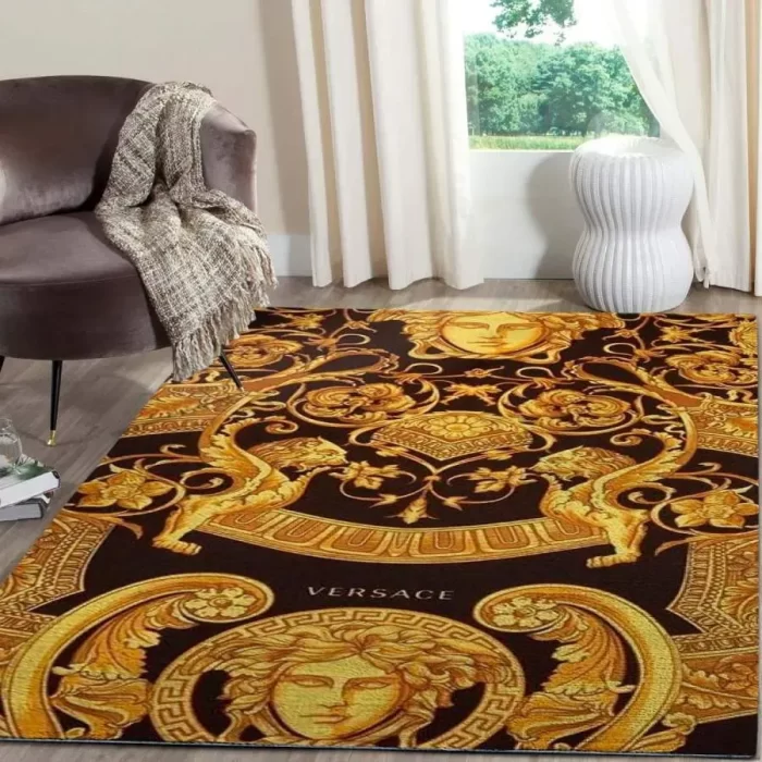Versace Fashion Logo Limited Luxury Brand Area Rug Carpet Floor Decor RR3112