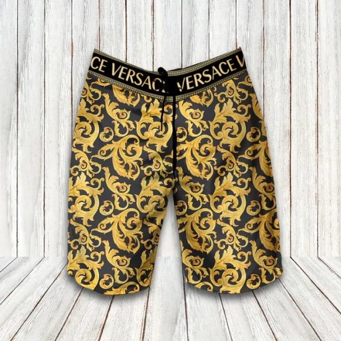 Versace Golden Pattern Luxury Brand Premium Fashion Shorts For Men