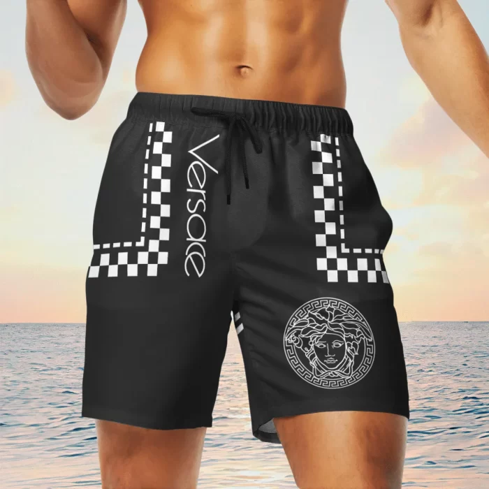 Versace Medusa Black White Luxury Brand Premium Fashion Shorts For Men