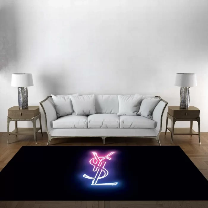 Yves Saint Laurent Fashion Logo Limited Edition Luxury Brand Area Rug Carpet Floor Decor RR3099
