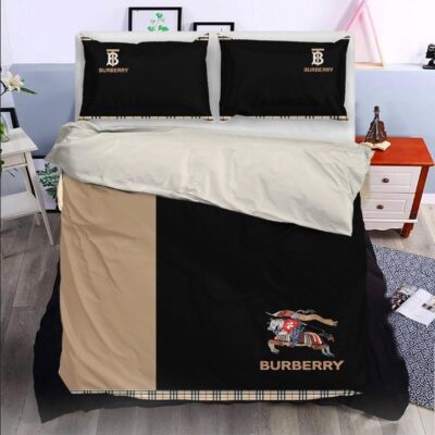 Burberry Black Luxury Fashion Brand Bedding Set BS340
