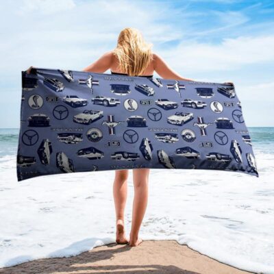 Ford Mustang Beach Towel Luxury Brand Hot Trending Summer 2023 BT00502