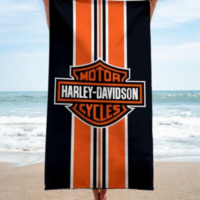 Harley Davison Beach Towel Luxury Brand Hot Trending Summer 2023 BT00491