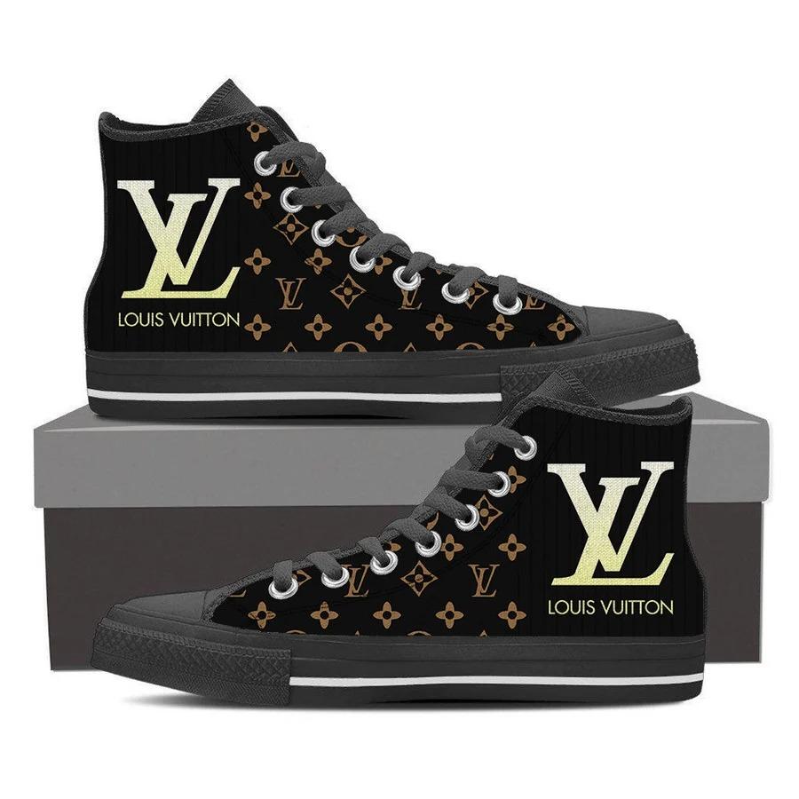 Louis-Vuitton-Black-Monogram-High-Top-Canvas-Shoes-Luxury-Sneakers-LV-LHTS015 Louis Vuitton Black Monogram High Top Canvas Shoes Luxury Sneakers LV LHTS015