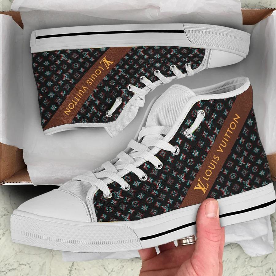 Louis-Vuitton-Black-Monogram-High-Top-Canvas-Shoes-Luxury-Sneakers-LV-LHTS017 Louis Vuitton Black Monogram High Top Canvas Shoes Luxury Sneakers LV LHTS017