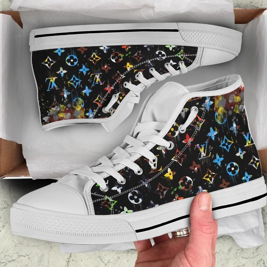 Louis-Vuitton-Multicolor-High-Top-Canvas-Shoes-Luxury-Sneakers-LV-LHTS006 Louis Vuitton Multicolor High Top Canvas Shoes Luxury Sneakers LV LHTS006