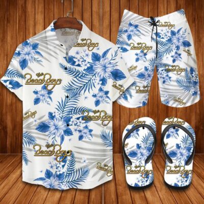 The Beach Boys Flip Flops And Combo Hawaii Shirt Shorts Luxury Brand Summer Outfit HSF163