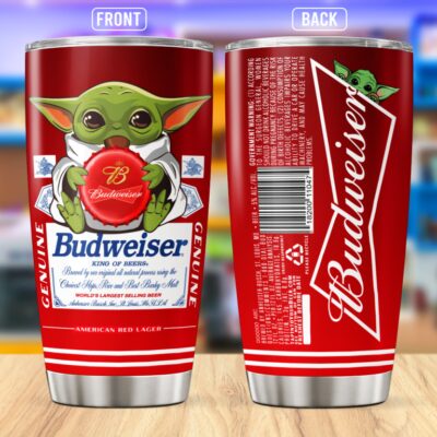 Baby Yoda Budweiser Stainless Steel Tumbler 20Oz/30Oz