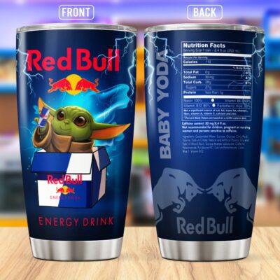 Baby Yoda Red Bull Stainless Steel Tumbler 20Oz/30Oz