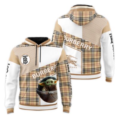 Burberry Baby Yoda Unisex Hoodie Luxury Brand Gifts 2023 JH1910