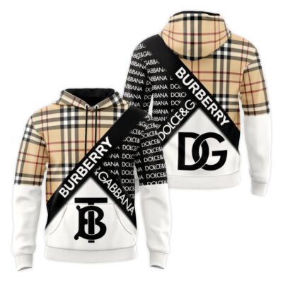 Burberry Dolce & Gabbana Unisex Hoodie Luxury Brand Gifts 2023 JH2223