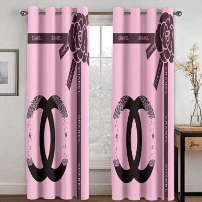 Chanel Pink Premium Window Curtains Hot 2023 Set WC102